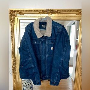 Carhartt fur lined jean jacket